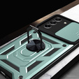 Obal na mobil pre Samsung Galaxy S21 FE, CamShield Slide, zelené