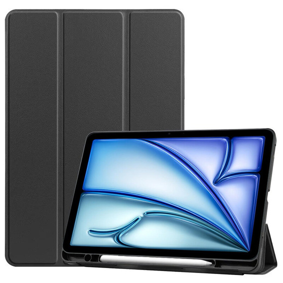 Puzdro pre iPad Air 13" 2025/2024 (7/6 gen.), Smartcase s priestorom pre stylus, čierne