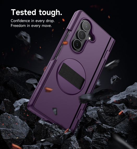 Puzdro Suritch s 360° stojanom a integrovanou ochranou displeja pre Samsung Galaxy Z Fold7