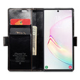 CASEME flipové puzdro pre Samsung Galaxy Note 10 Plus, Waxy Textured, čierne
