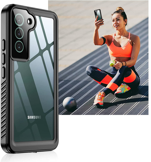 Vodotesné puzdro IP68 pre Samsung Galaxy S22+ Plus, Redpepper Dot+, čierne
