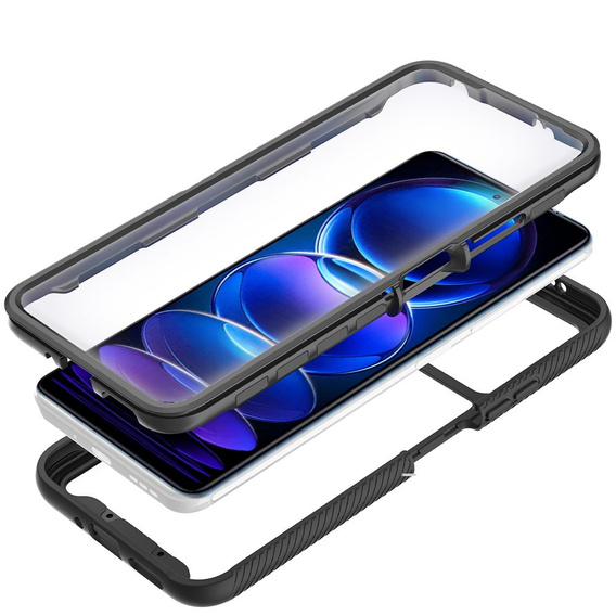 Puzdro pre Xiaomi Redmi Note 12 5G / POCO X5 5G, Shockproof, s fóliou, čierne