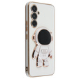 Obal na mobil pre Samsung Galaxy A54 5G, Astronaut, biele