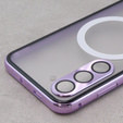 Magnetické puzdro Dual Glass MagSafe pre Samsung Galaxy S23, fialové