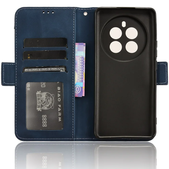 Klapkové puzdro pre Realme 12 Pro 5G / 12 Pro+ 5G, Card Slot, tmavomodré