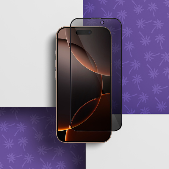 Tmavé sklo na ochranu súkromia Shy Palm pre iPhone 16 Pro