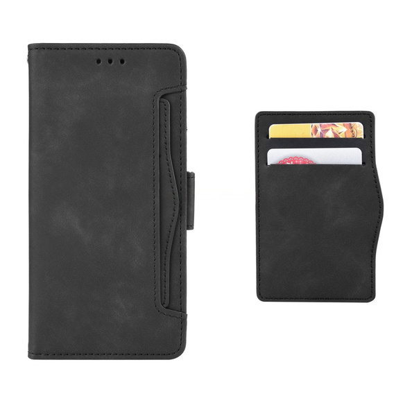 Puzdro s chlopňou pre Oppo Reno 14F, slot na kartu, peňaženka, čierne