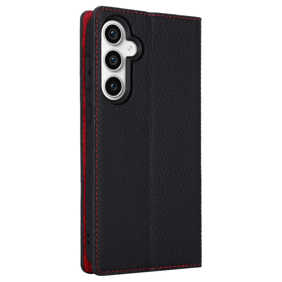 Klapkové puzdro pre Samsung Galaxy A25 5G, Litchi Skin Grain, čierne