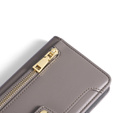 Klapkové puzdro pre Samsung Galaxy A25 5G, Wallet Zipper Pocket, sivé