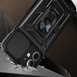 Obal na mobil pre iPhone 12, CamShield Slide, čierne