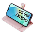 Klapkové puzdro pre Samsung Galaxy A16, Wallet Zipper Pocket, ružové