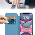Klapkové puzdro pre iPhone 14 Pro Max, RFID Wallet MagSafe CamShield, modré