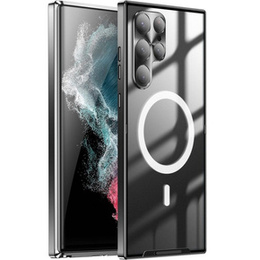 Ochranné puzdro na fotoaparát pre Samsung Galaxy S22 Ultra, CamShield MagSafe, transparentné / čierne