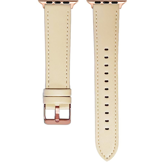 Kožený remienok pre Apple Watch 1/2/3/4/5/6/7/8/SE/Ultra 42/44/45/49 mm, čierny