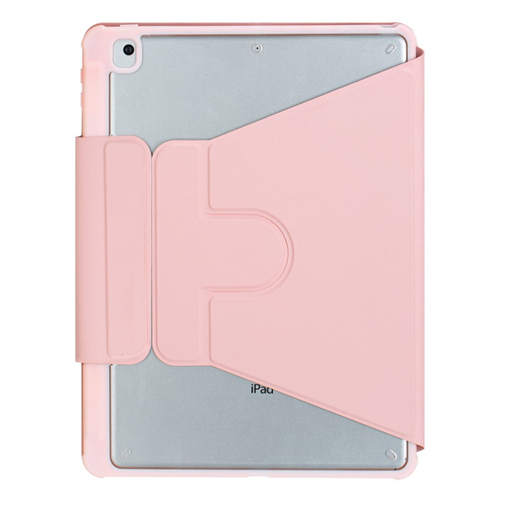 Puzdro s klávesnicou pre iPad 11" 2025 A16 (11 gen.) / iPad 10.9" 2022 (10 gen.), Rotary 360° Leather, ružové rose gold