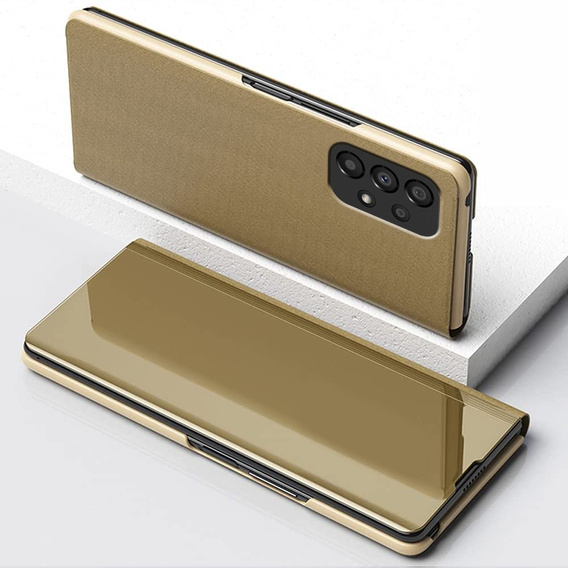 Obal na mobil pre Samsung Galaxy A53 5G, Clear View, zlaté