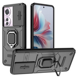 Puzdro pre Oppo Reno 11F 5G, KickStand Camera Lens, čierne