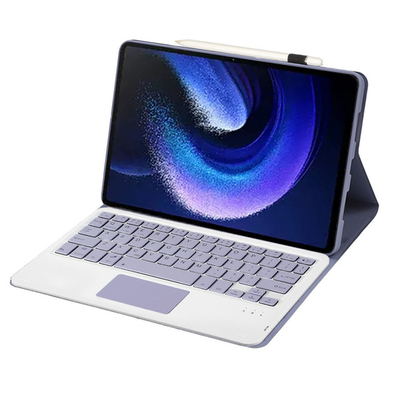 Puzdro + klávesnica Xiaomi Pad 6 / 6 Pro, Touchpad, fialové