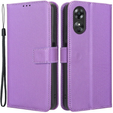 Klapkové puzdro pre Oppo A17, Wallet Smart Magnet, fialové