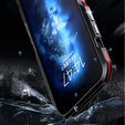Puzdro LUPHIE pre iPhone 15 Pro, Armor Bumper, čierna / červená
