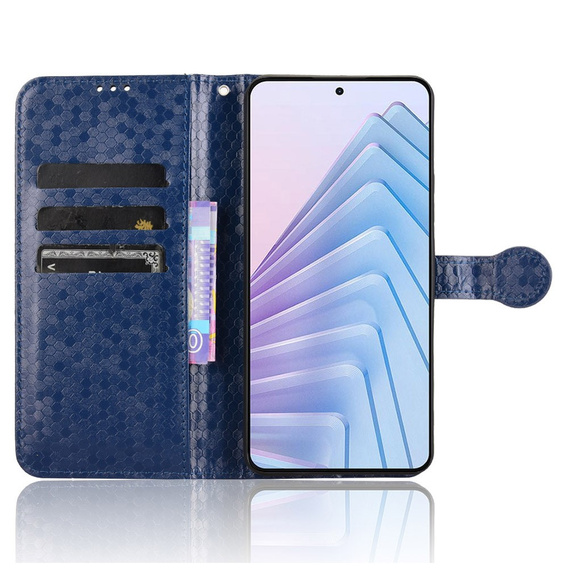 Flipové puzdro pre Xiaomi Redmi Note 14 4G, Wallet Rhombus, modré