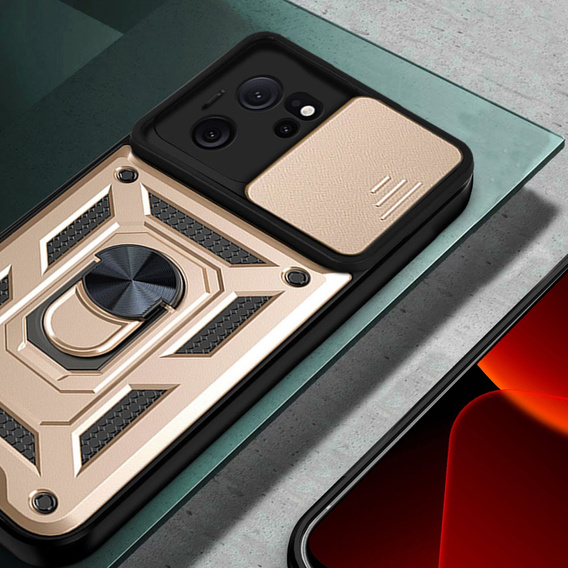 Obal na mobil pre Xiaomi 13T / 13T Pro, CamShield Slide, zlaté