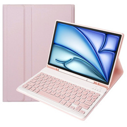 Puzdro + klávesnica Apple iPad Air 11" 6 gen. 2024, Leather Pen Slot, ružové rose gold