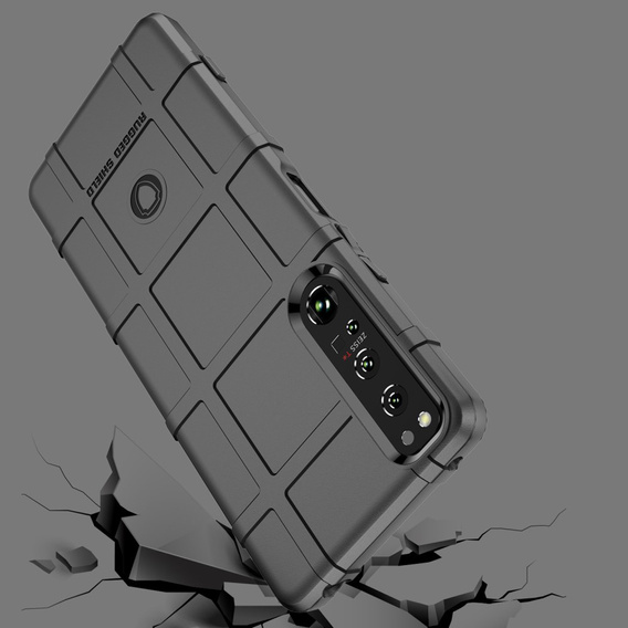 Obal na mobil pre Sony Xperia 1 IV, Rugged Shield, čierne