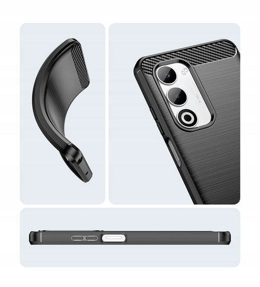 Obal na mobil pre Oppo A5 5G / A5m, Carbon, čierne