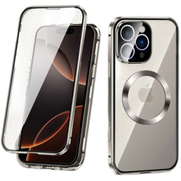 Magnetické puzdro Dual Glass MagSafe pre iPhone 16 Pro Max, titán