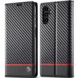 Klapkové puzdro pre Samsung Galaxy A55, Carbon LC.IMEEKE, čierne