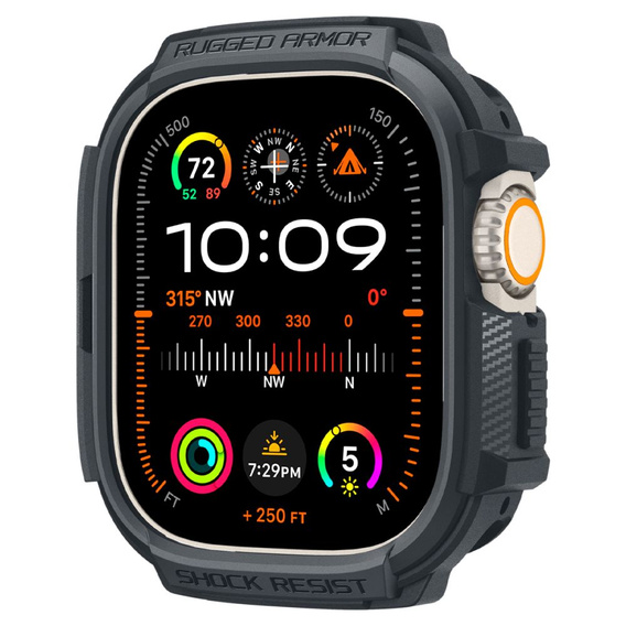 Puzdro Spigen Rugged Armor Dark Gray pre Apple Watch Ultra 1 / 2 (49 mm)