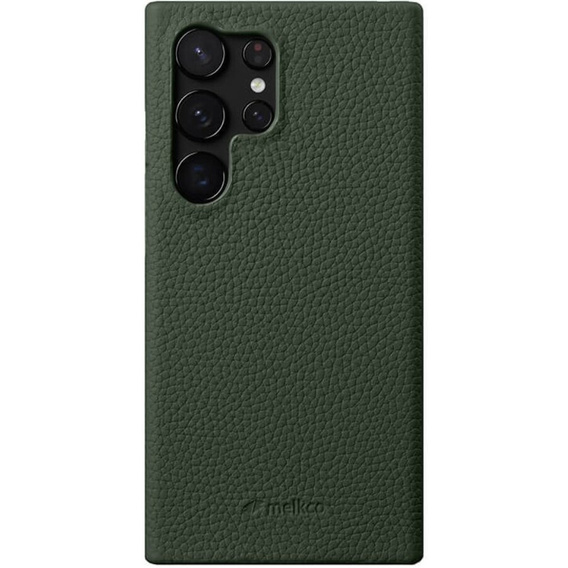 Puzdro MELKCO pre Samsung Galaxy S24 Ultra, kožené, zelený