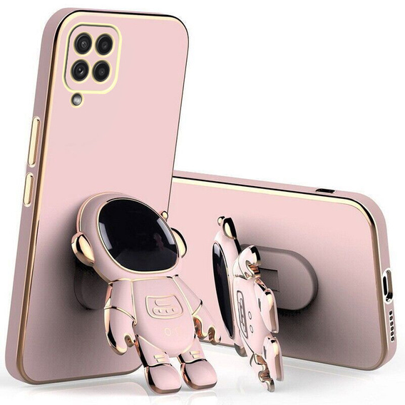 Obal na mobil pre Samsung Galaxy A22 4G, Astronaut, ružové rose gold