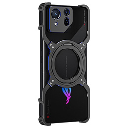 Puzdro pre ASUS ROG Phone 8 5G / 8 Pro 5G, Kickstand Bumper, s krytom objektívu, pre MagSafe, čierna / modrá