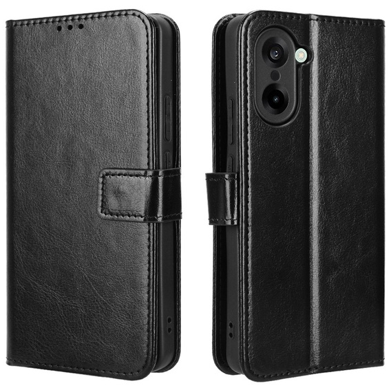 Klapkové puzdro pre OnePlus Nord CE5, Crazy Horse Wallet, čierne