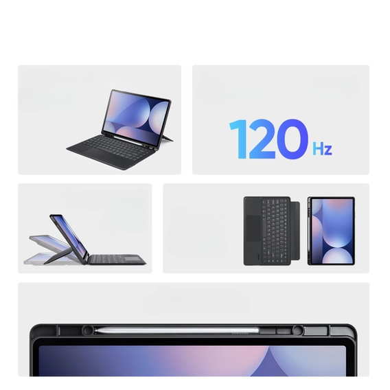 Puzdro s klávesnicou pre Samsung Galaxy Tab S8 Ultra / S9 Ultra / S10 Ultra, Dux Ducis DK Series, čierne