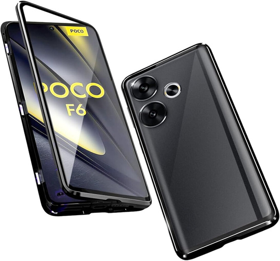 Puzdro pre Xiaomi Poco F6, Frame Case, čierne