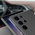 Puzdro pre Samsung Galaxy S23 Ultra, GKK Woven Leather, sivé