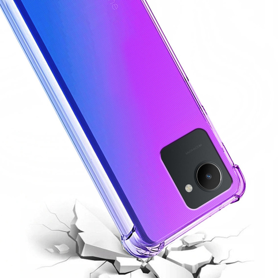 Puzdro pre Realme C30 / Narzo 50i Prime, Gradient Dropproof, Fialová / modrá