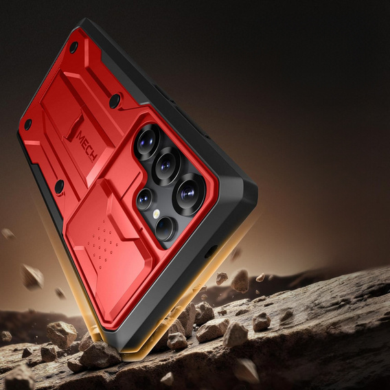 Odolné puzdro pre Samsung Galaxy S25 Ultra – Tongate MECH Series Clip, čierne