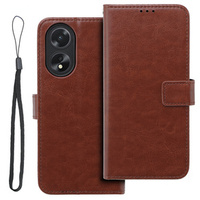 Klapkové puzdro pre Oppo A38 4G / Oppo A18 4G, Crazy Horse Wallet, hnedé