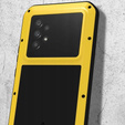 Love Mei Obal na mobil pre Samsung Galaxy A53 5G, armored with glass, žlté