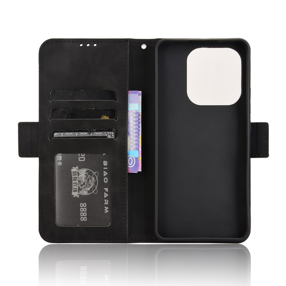 Klapkové puzdro pre Xiaomi Redmi Note 14 4G, Card Slot, čierne