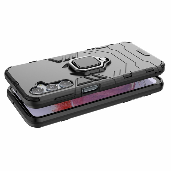 Obal na mobil pre Samsung Galaxy S23 FE, Kickstand Ring, čierne