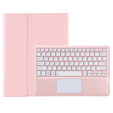 Puzdro + klávesnica Samsung Galaxy Tab S9+, Leather Pen Slot TouchPad, ružové rose gold