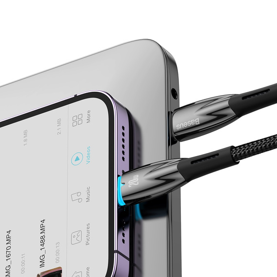 Baseus Glimmer USB-C na Lightning 20W 2m kábel pre iPhone