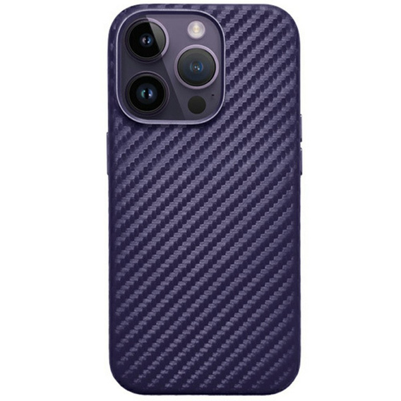 KZDOO puzdro pre iPhone 16 Pro, Carbon Fiber, fialové