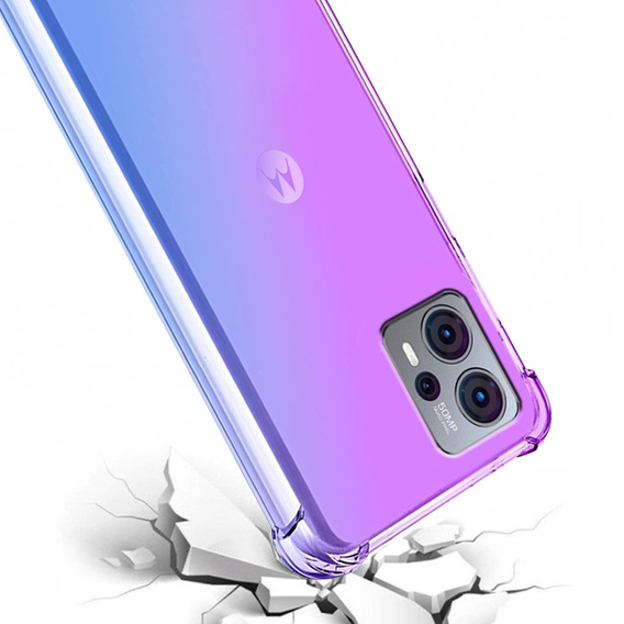 Puzdro pre Motorola Moto G23 / G13 4G, Gradient Dropproof, Fialová / modrá