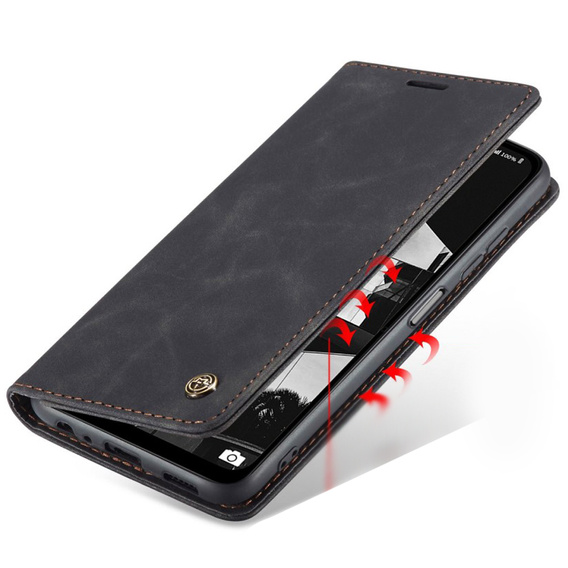 CASEME puzdro pre Samsung Galaxy M33 5G, Leather Wallet Case, čierne